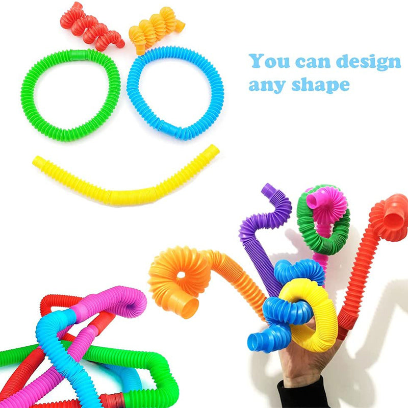 Fidget Toys Plastic PopTube Coil Children Creative Magical Toys