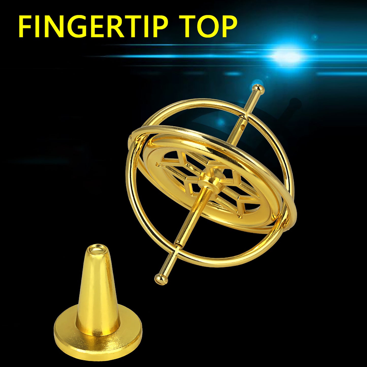 Creative Scientific Learning Metal Finger Gyroscope Gyro Top Pressure