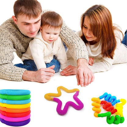 Fidget Toys Plastic PopTube Coil Children Creative Magical Toys