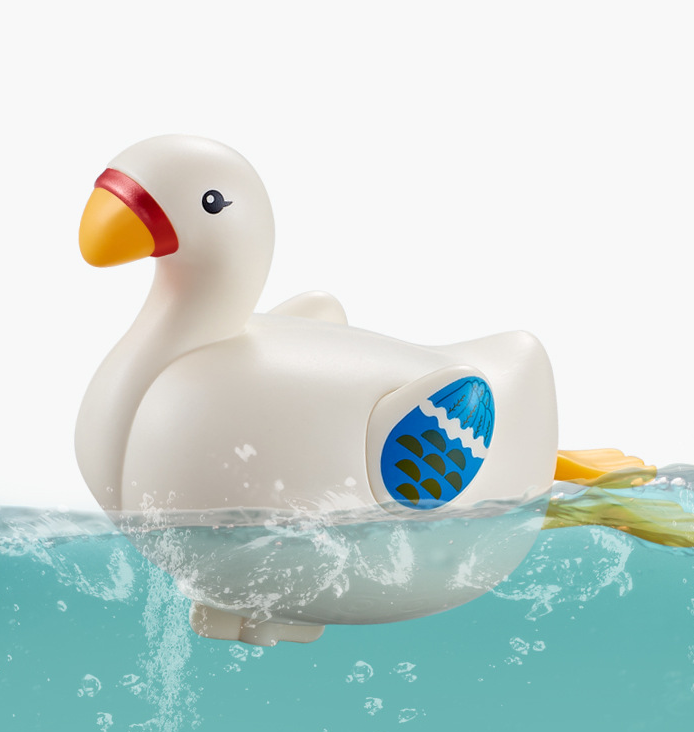 Baby Bath Toys Cute Cartoon Goose Dolphin Swimming Wind-up