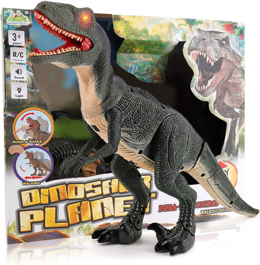 Remote Control R C Walking Dinosaur Toy With Shaking Head