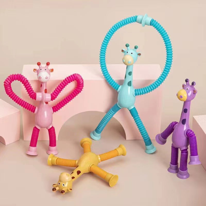 Giraffe Pop Tubes Sensory Toys Novelty Spring Fidget Toy Stretch Tube