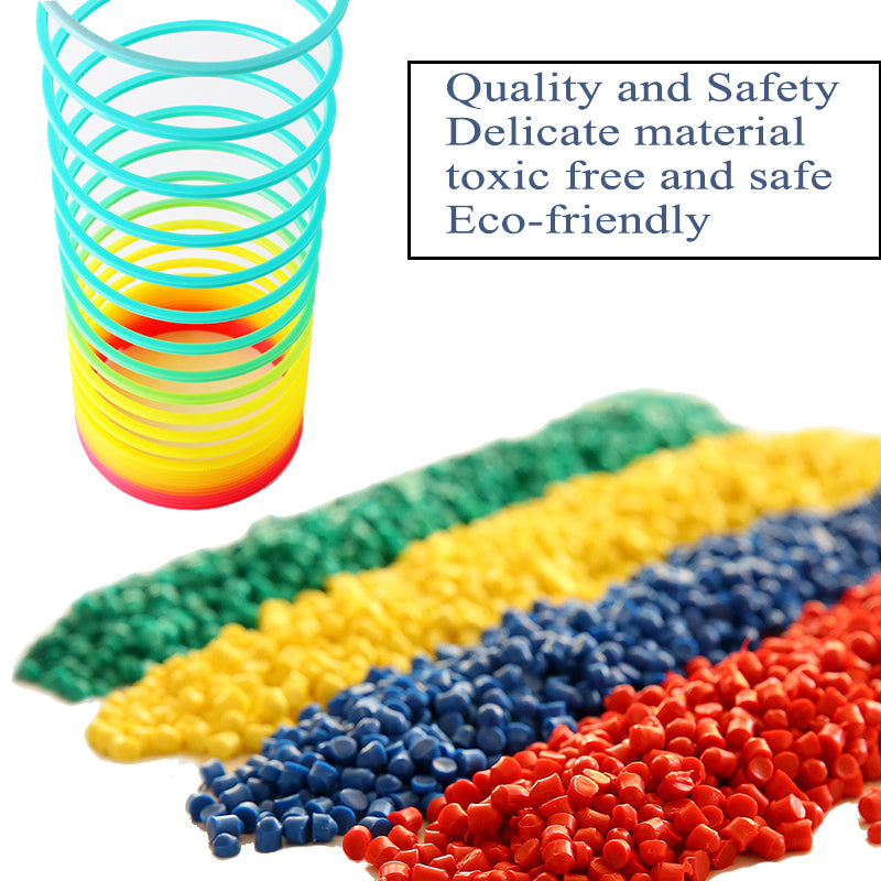 Rainbow Spring Coil Toys Plastic Folding Spring Coil Sports Game