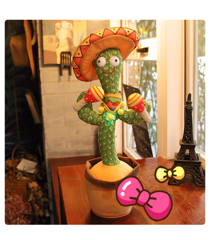 Luminous Electronic Dancing Cactus Recording Singing Plush Toy