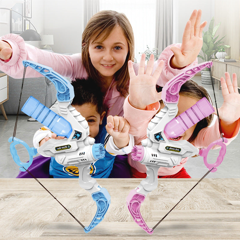 2 in 1 Bubble Gun Electric Bow And Arrow Automatic Bubble Blower