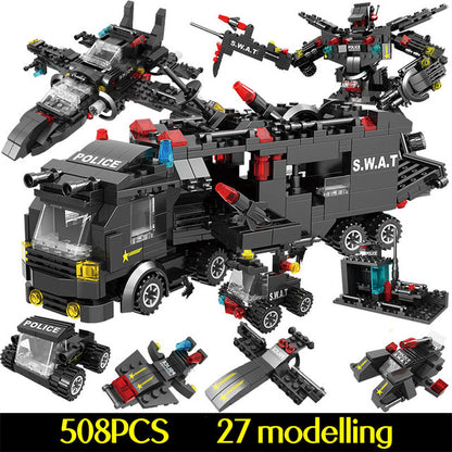 City Police Station Car Building Blocks