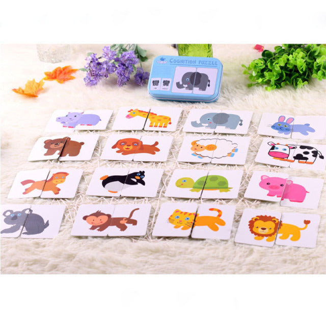 Kids Montessori Puzzle Toys Match Card