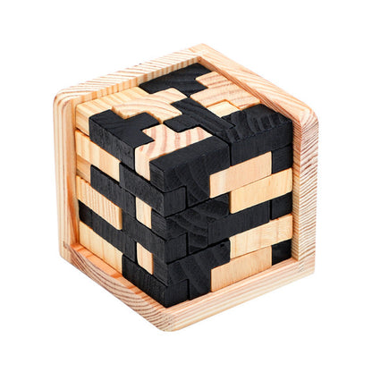 Creative 3D Wooden Cube Puzzle Toys