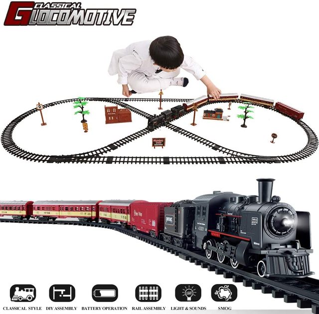 Electric Christmas Train Toy Set