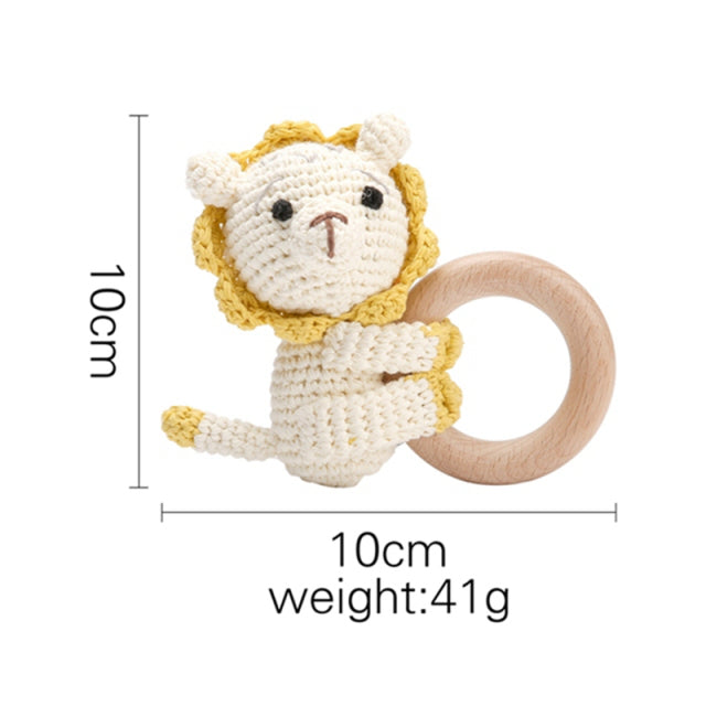 Baby Rattles Crochet Bunny Rattle Toy