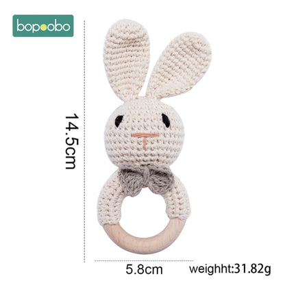 Baby Rattles Crochet Bunny Rattle Toy