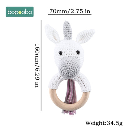 Baby Rattles Crochet Bunny Rattle Toy