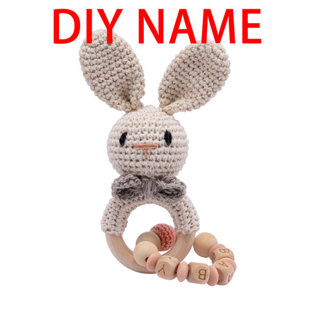 Baby Rattles Crochet Bunny Rattle Toy