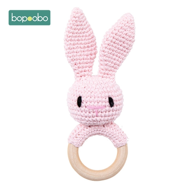 Baby Rattles Crochet Bunny Rattle Toy