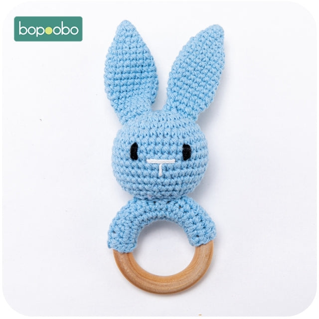 Baby Rattles Crochet Bunny Rattle Toy