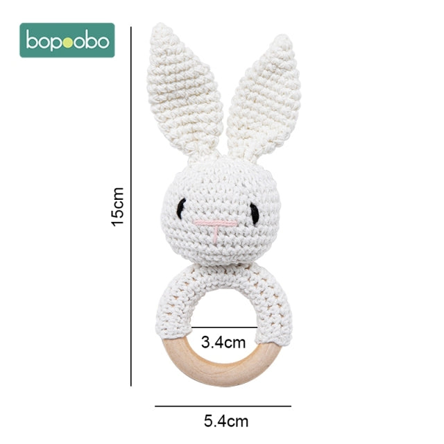 Baby Rattles Crochet Bunny Rattle Toy