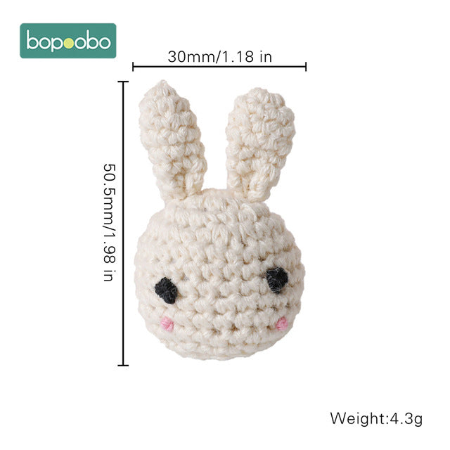 Baby Rattles Crochet Bunny Rattle Toy