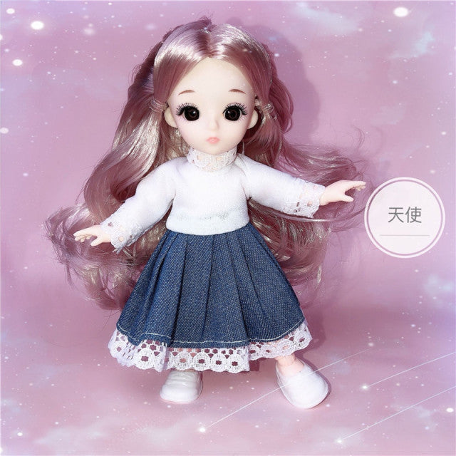 Mini Doll 13 Movable Joints Hair Princess