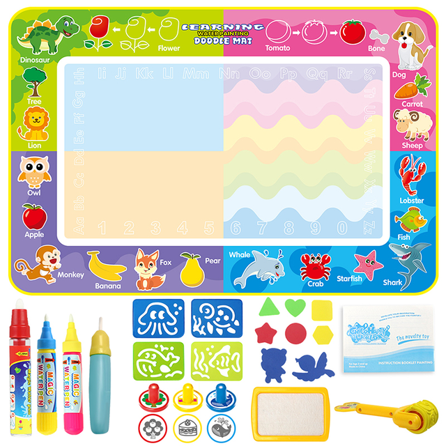 Magic Water Drawing Mat with Magic Pens