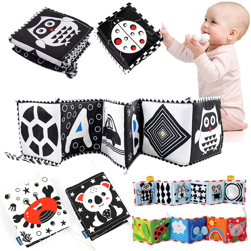 Sensory Cloth Book High Contrast Baby Toys