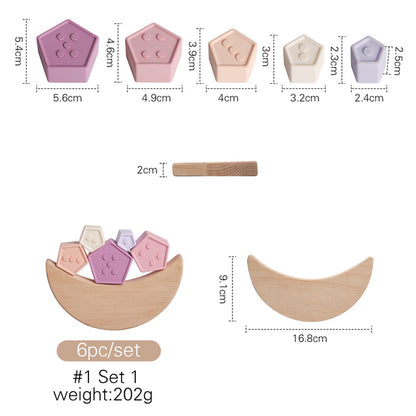 Baby Stars Moon Balance Blocks Board