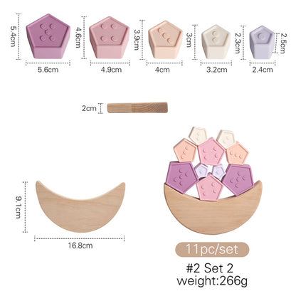 Baby Stars Moon Balance Blocks Board