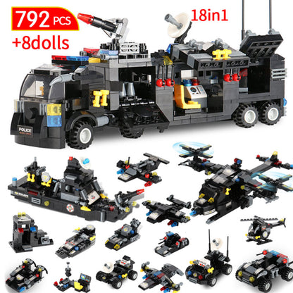 City Police Station Car Building Blocks