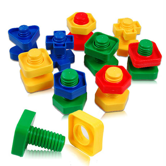 Screw building blocks plastic insert blocks